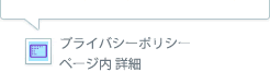 プライバシーポリシーページ内詳細