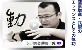 「動く」健康増進・武術のエッセンスとしての気功　→動画を見る
