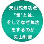 矢山式気功法 “気”とは、そしてなぜ気功をするのか 【矢山利彦】